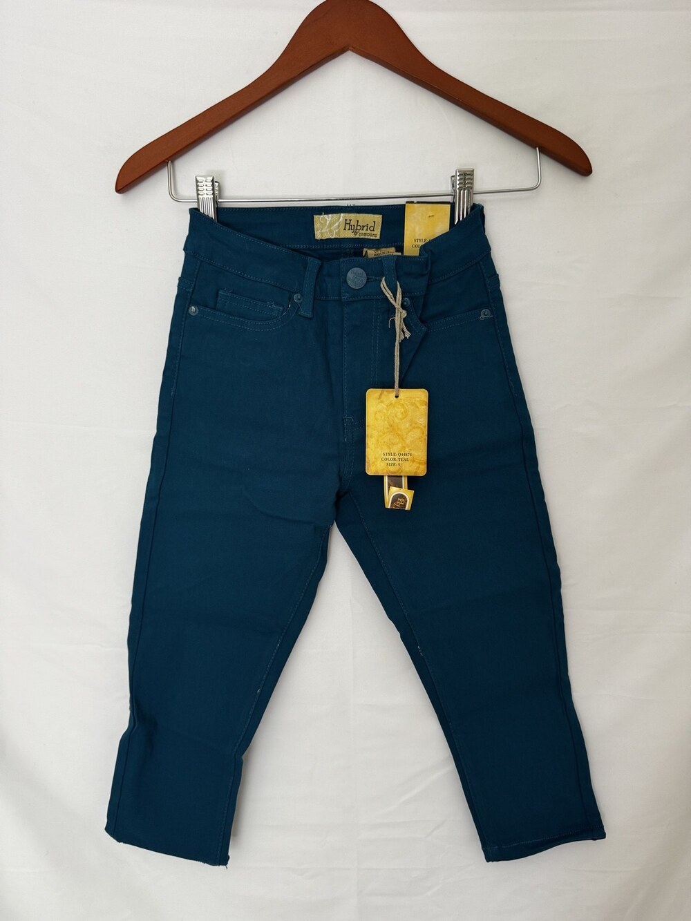 Hybrid & Company Teal Blue Stretch Jeans Size S Skinny High Waist NWT